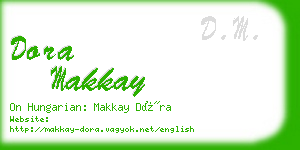 dora makkay business card